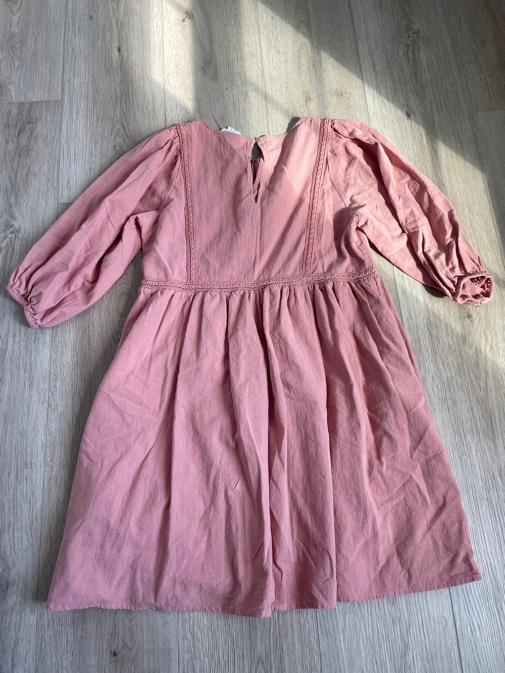 Listicle Dusty Rose Tassel Cotton Babydoll Mini Dress NWOT - Picture 5 of 6